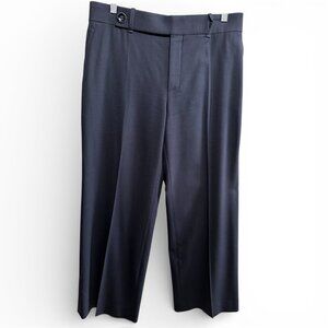 Chloé Abyss Blue High-Rise Cropped Flared Virgin Wool Pants - US 12 / FR 44 - EU